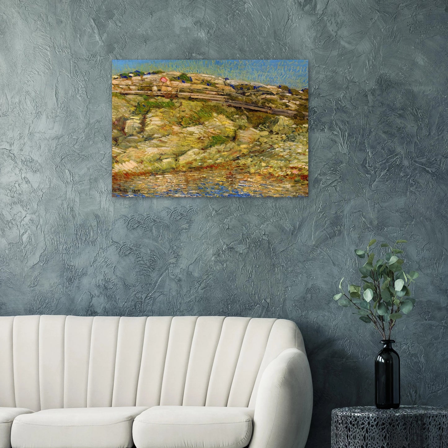 Walk Around the Island - Childe Hassam Brushed Aluminum Print - 70x100 cm / 28x40 inches | Childe Hassam Aluminum Print | Childe Hassam Prints