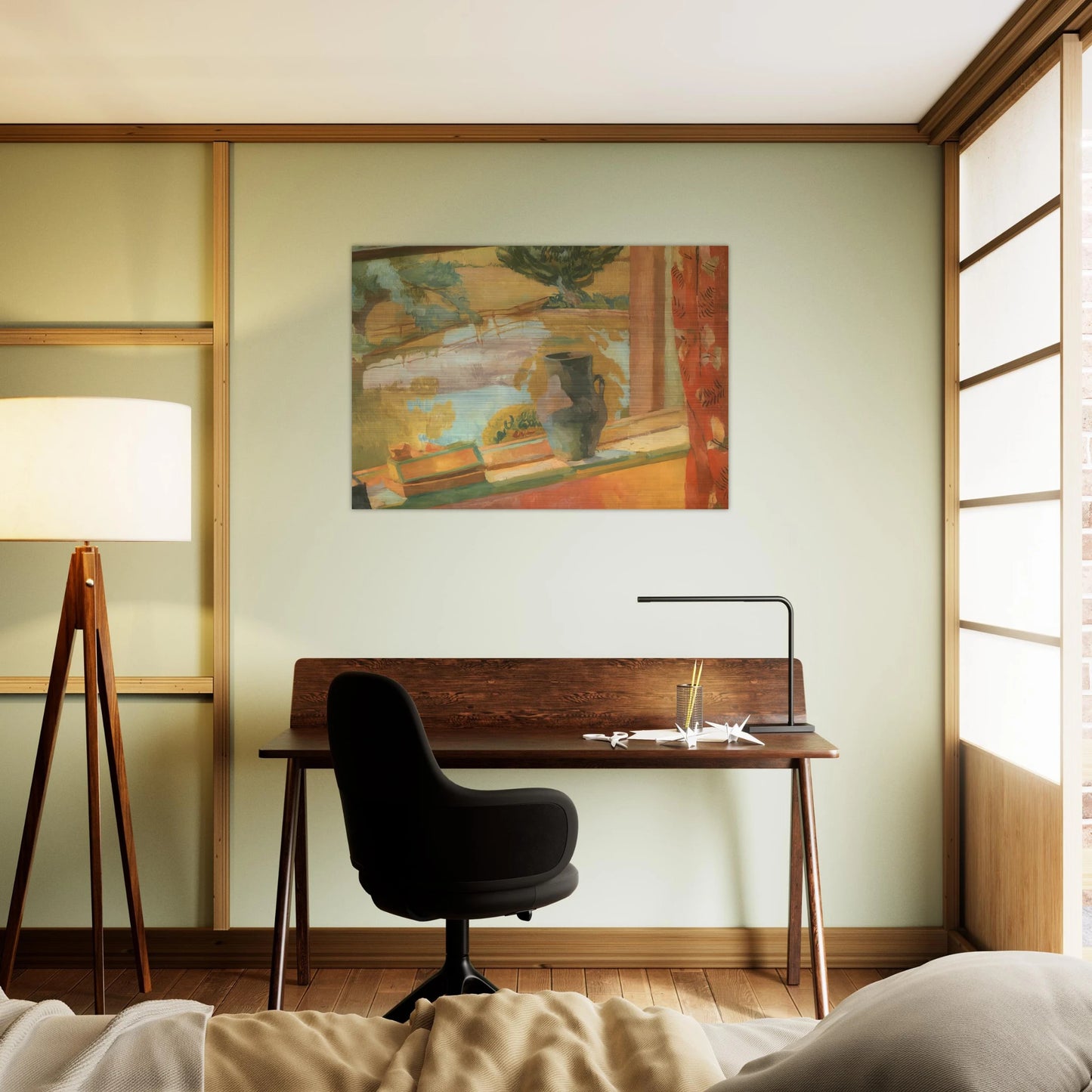 VIEW OF THE POND AT CHARLESTON 1919 - Vanessa Bell Brushed Aluminum Print - 70x100 cm / 28x40 inches | Vanessa Bell Aluminum Print | Vanessa Bell Prints