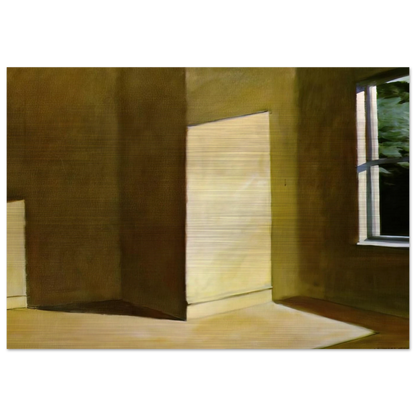 Sun in an Empty Room - Edward Hopper Brushed Aluminum Print - 70x100 cm / 28x40 inches | Edward Hopper Aluminum Print | Edward Hopper Prints