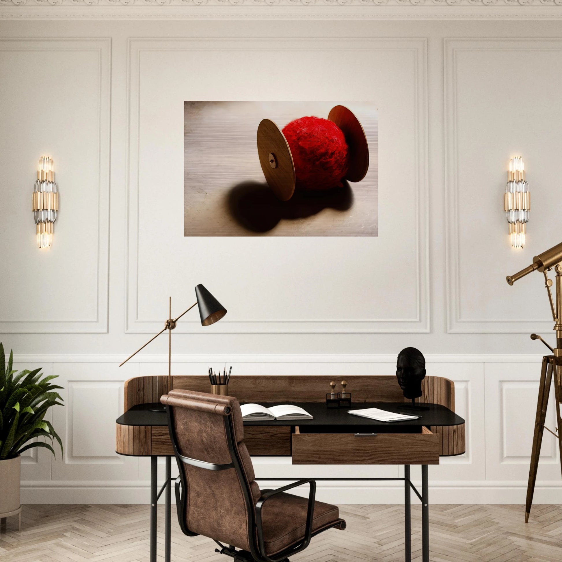 Wheels with ball - 2001 - Lygia Pape Brushed Aluminum Print - 70x100 cm / 28x40 inches | Lygia Pape Aluminum Print | Lygia Pape Prints