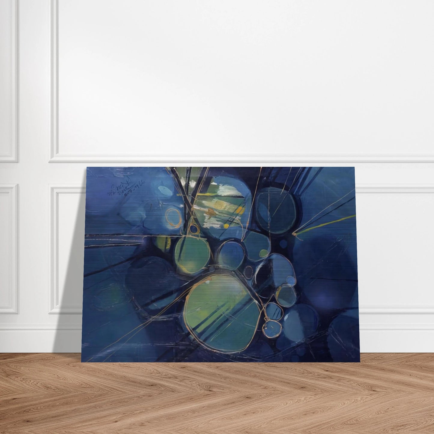 Green Abstract - 1966 - Gebre Kristos Desta Brushed Aluminum Print - 70x100 cm / 28x40 inches | Gebre Kristos Desta Aluminum Print | Gebre Kristos Desta Prints