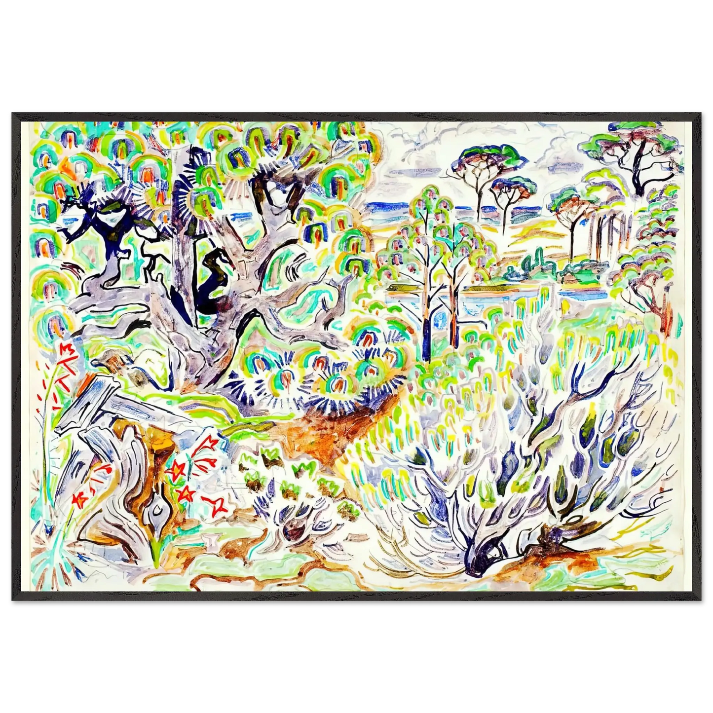Walter Inglis Anderson - Walter Anderson Wall art - 13x18 cm / 5x7 Inches - Premium Wooden Framed Poster With Fine Art Paper - Black frame