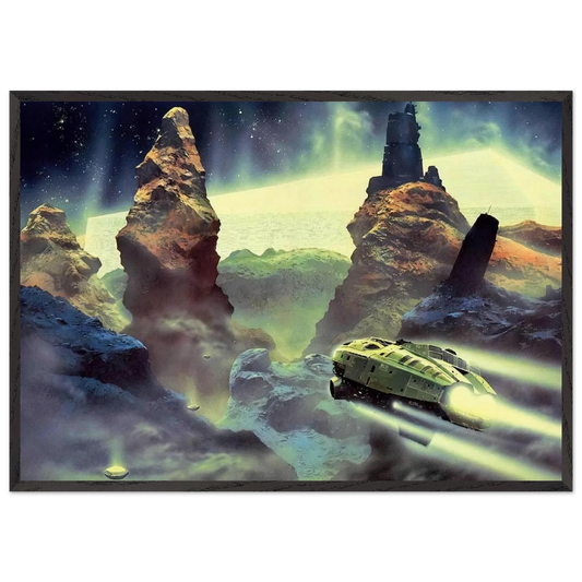 Chris Foss N4 - Chris Foss 70x100 cm / 28x40 inches Framed Art Print – Black Wooden Frame