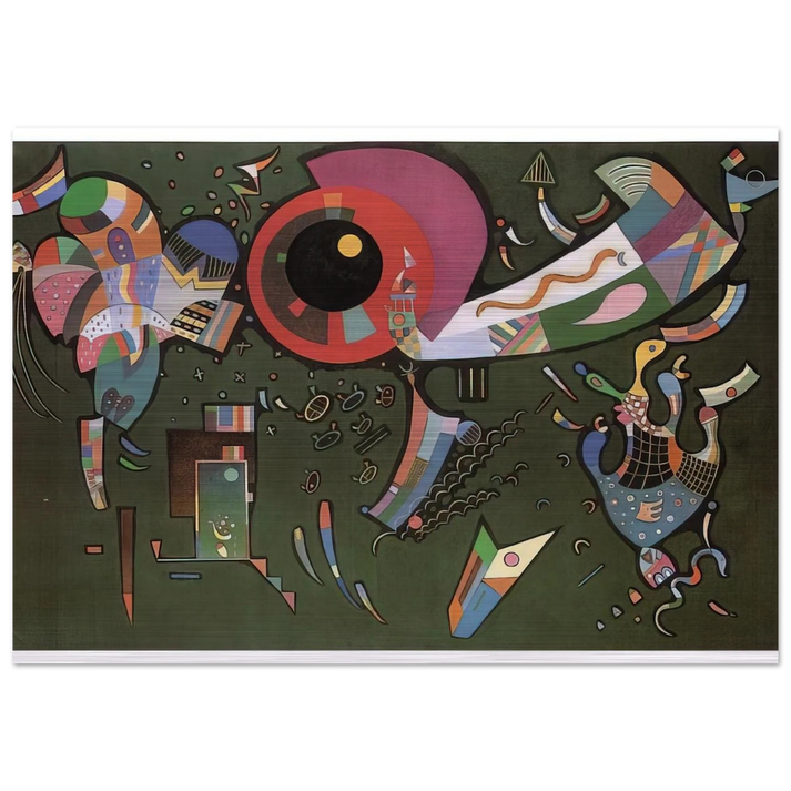 AROUND THE CIRCLE 1940 - Wassily Kandinsky Brushed Aluminum Print - 70x100 cm / 28x40 inches | Wassily Kandinsky Aluminum Print | Wassily Kandinsky Prints