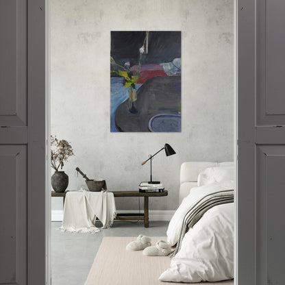 Interior with Flowers - Richard Diebenkorn Brushed Aluminum Print - 70x100 cm / 28x40 inches | Richard Diebenkorn Aluminum Print | Richard Diebenkorn Prints
