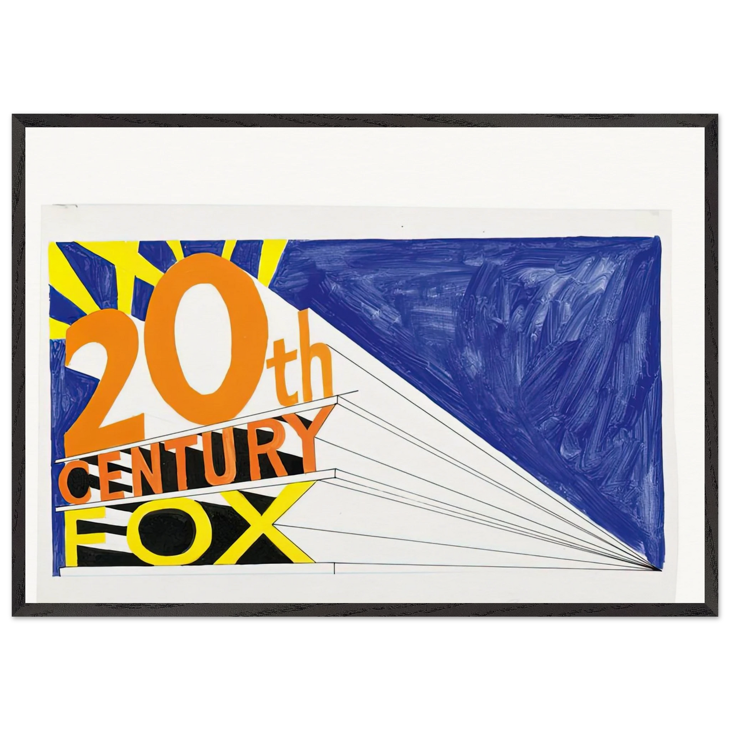 TRADEMARK 5 1962 - Edward Ruscha 70x100 cm / 28x40 inches Framed Art Print – Black Wooden Frame