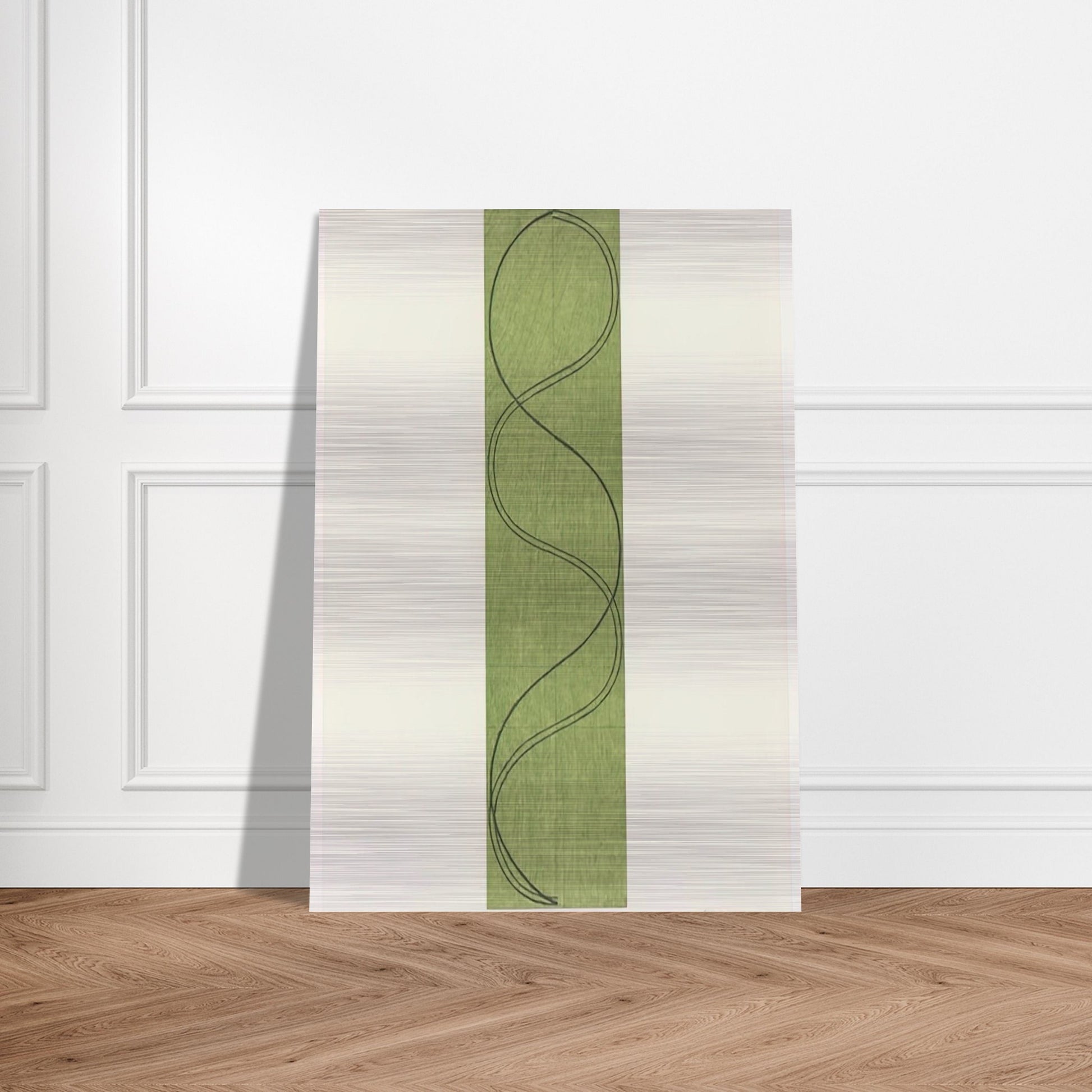 GREEN COLUMN FIGURE 2003 - Robert Mangold Brushed Aluminum Print - 70x100 cm / 28x40 inches | Robert Mangold Aluminum Print | Robert Mangold Prints