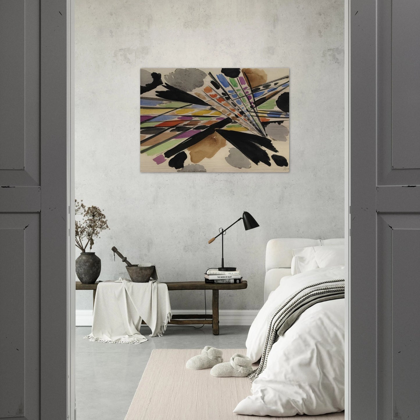Diagonale - 1954 - Ernst Wilhelm Nay Brushed Aluminum Print - 70x100 cm / 28x40 inches | Ernst Wilhelm Nay Aluminum Print | Ernst Wilhelm Nay Prints