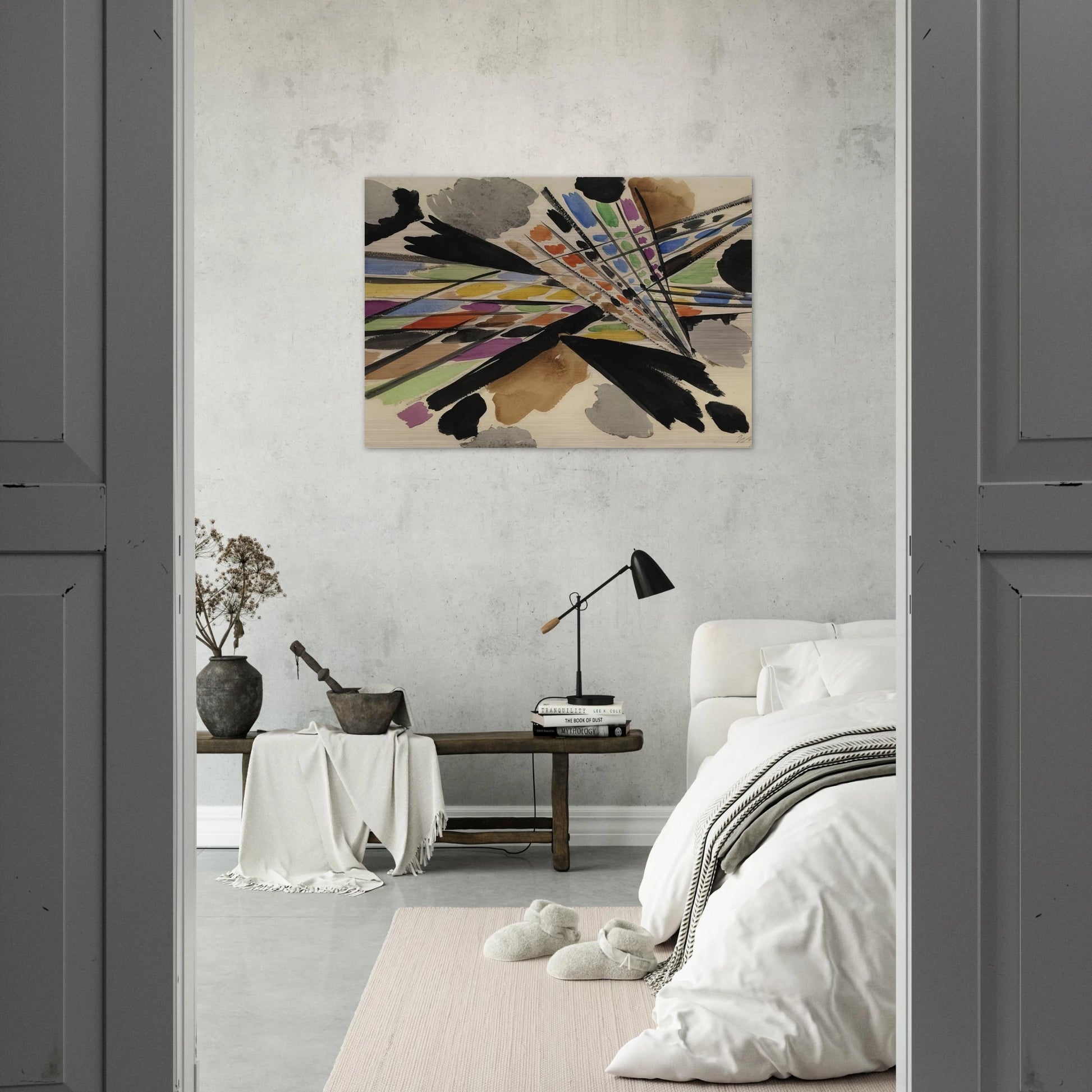 Diagonale - 1954 - Ernst Wilhelm Nay Brushed Aluminum Print - 70x100 cm / 28x40 inches | Ernst Wilhelm Nay Aluminum Print | Ernst Wilhelm Nay Prints