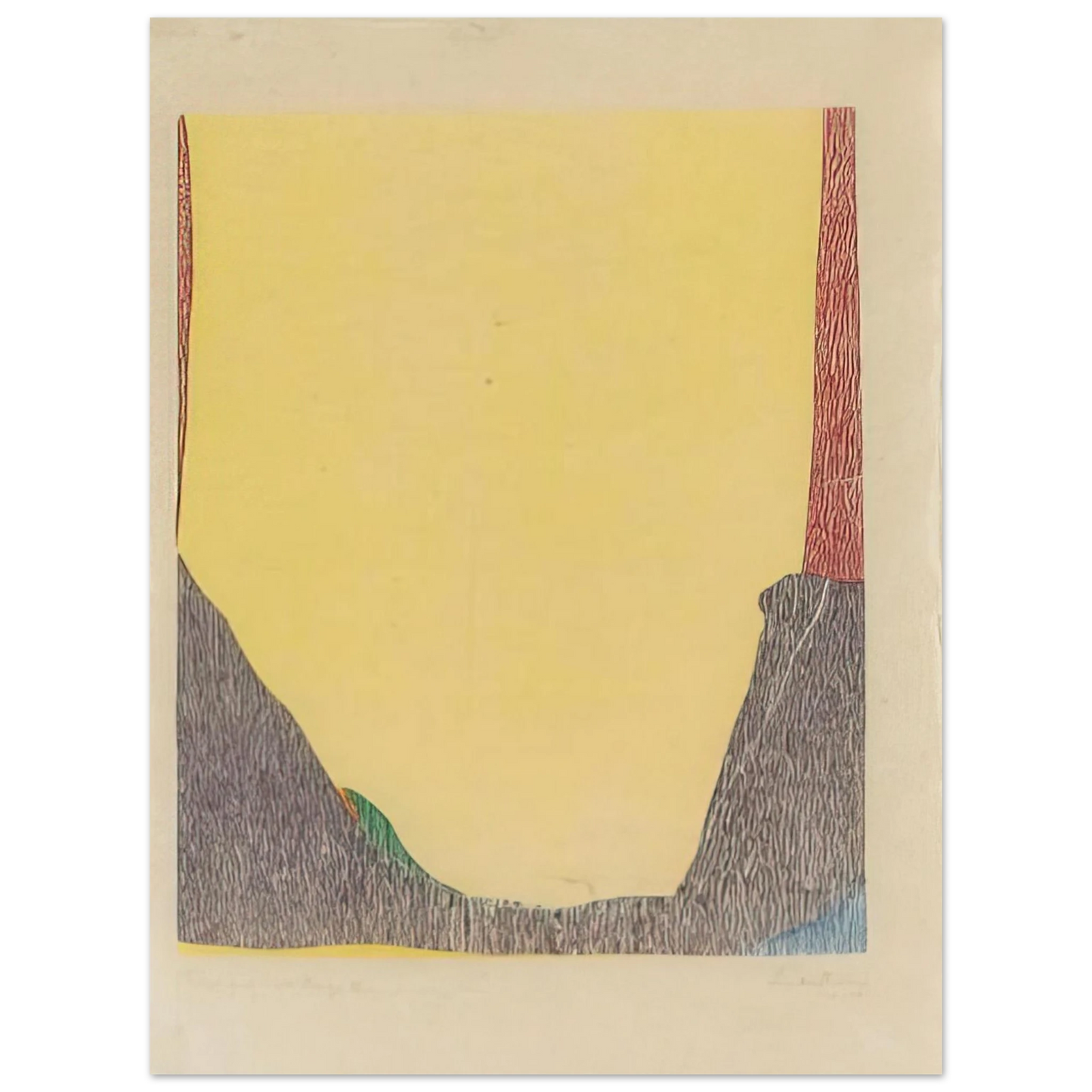 Helen Frankenthaler - East and Beyond - 1973 Wall art - A1 (59.4 x 84.1  cm) - Premium Wooden Framed Poster With Fine Art Paper-canvas - White frame