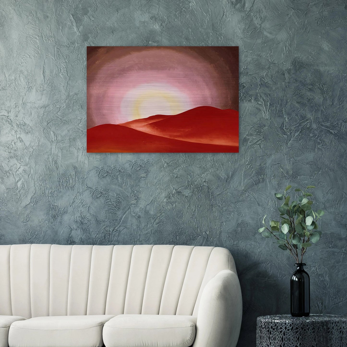 Red Hills, Lake George - Georgia O'Keeffe Brushed Aluminum Print - 70x100 cm / 28x40 inches | Georgia O'Keeffe Aluminum Print | Georgia O'Keeffe Prints