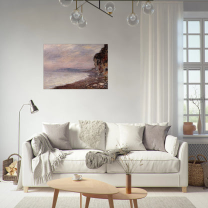 Cliffs at Pourville in the Fog - claude monet Brushed Aluminum Print - 70x100 cm / 28x40 inches | claude monet Aluminum Print | claude monet Prints