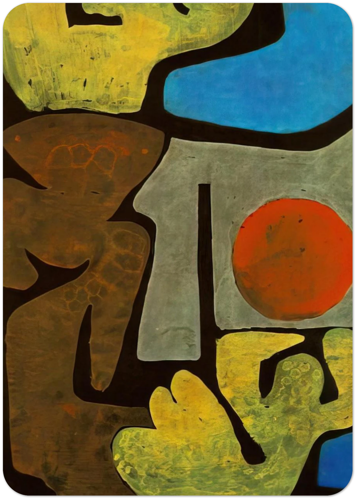 PARK OF IDOLS 1938 By Paul Klee Pack of 10 Post Cards | Paul Klee Post Cards | A6 (10.5 x 14.8 cm) - 4.1 x 5.8 inches
