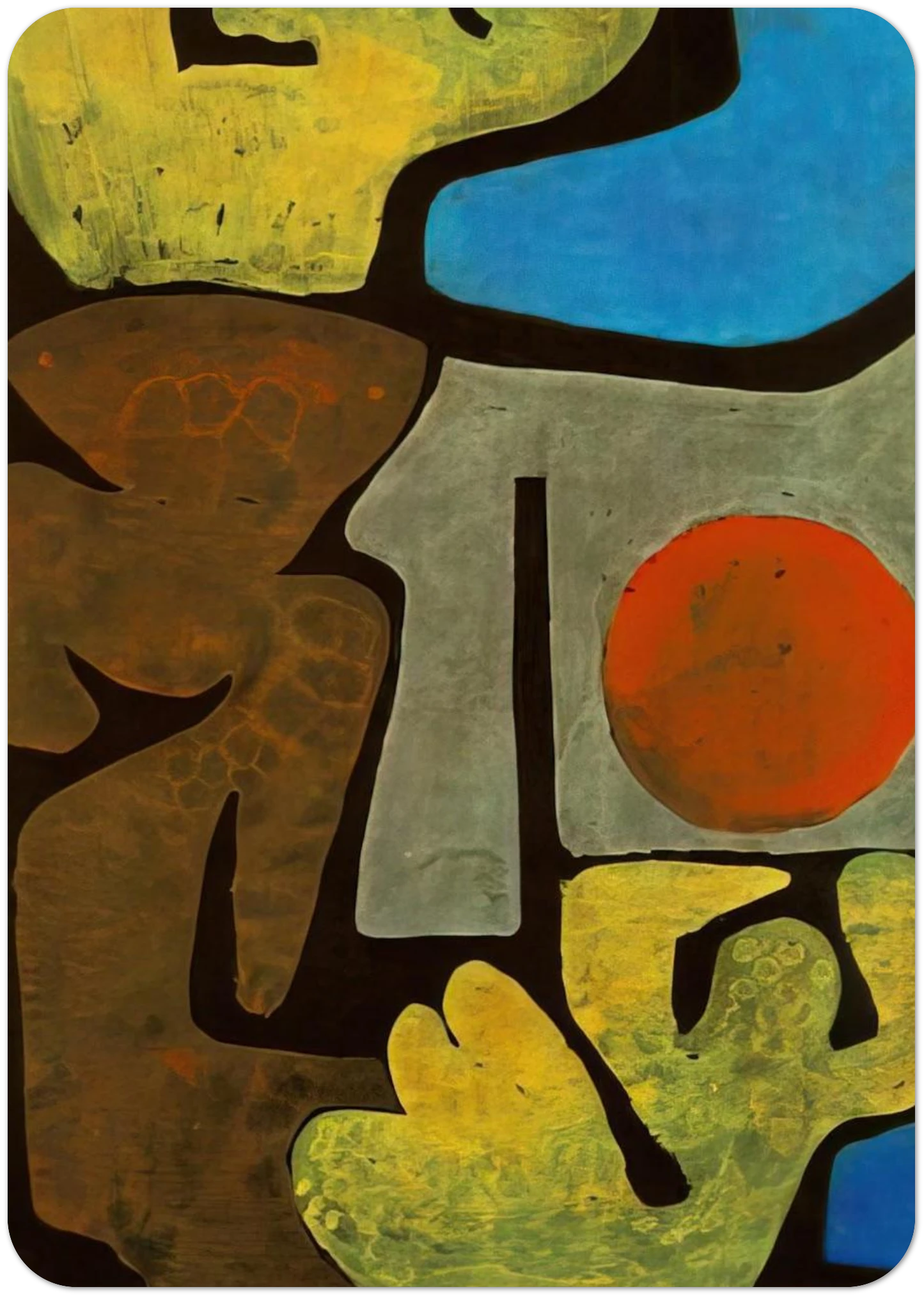 PARK OF IDOLS 1938 By Paul Klee Pack of 10 Post Cards | Paul Klee Post Cards | A6 (10.5 x 14.8 cm) - 4.1 x 5.8 inches