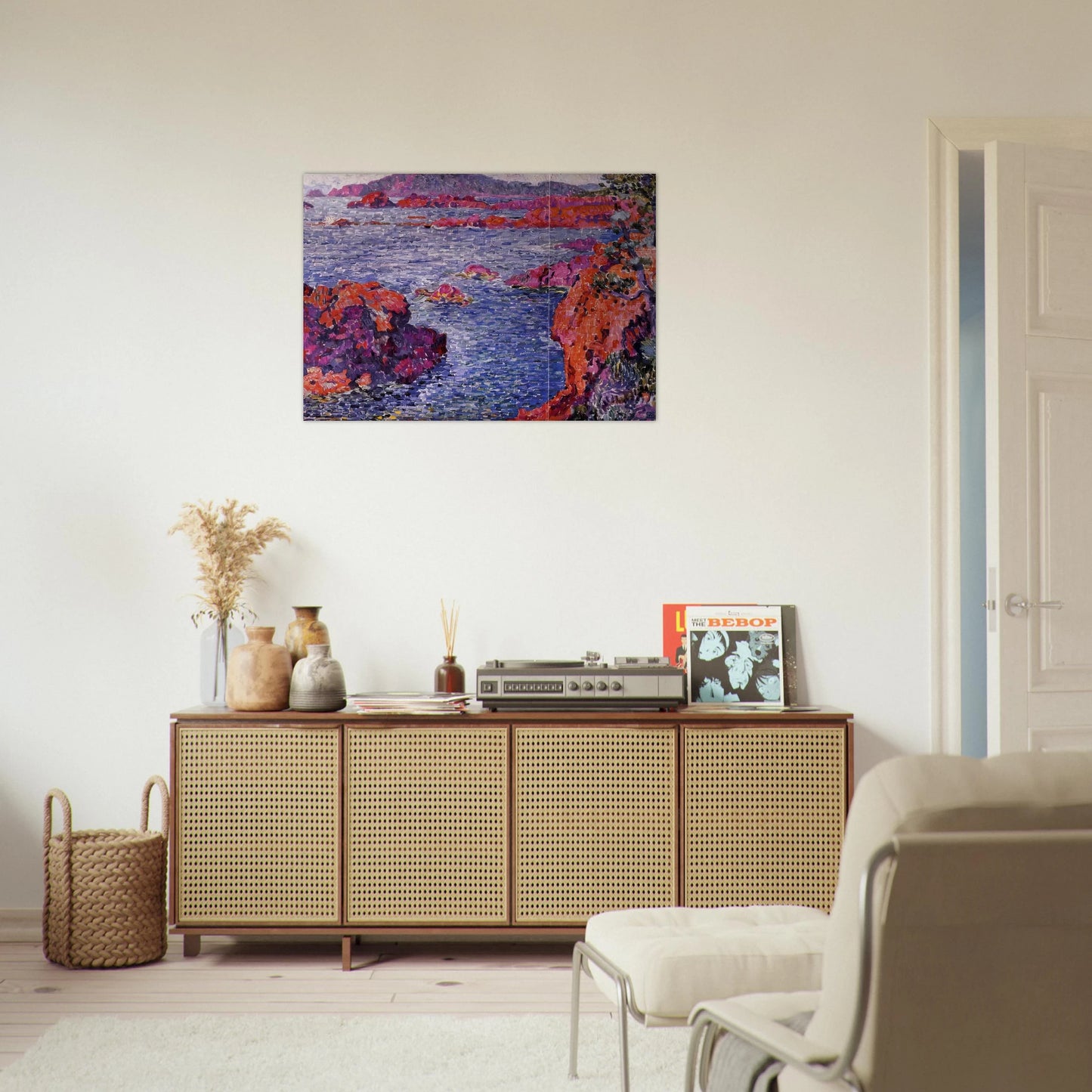 ROCKS AT ANTHEOR 1906 - Theo van Rysselberghe Brushed Aluminum Print - 70x100 cm / 28x40 inches | Theo van Rysselberghe Aluminum Print | Theo van Rysselberghe Prints