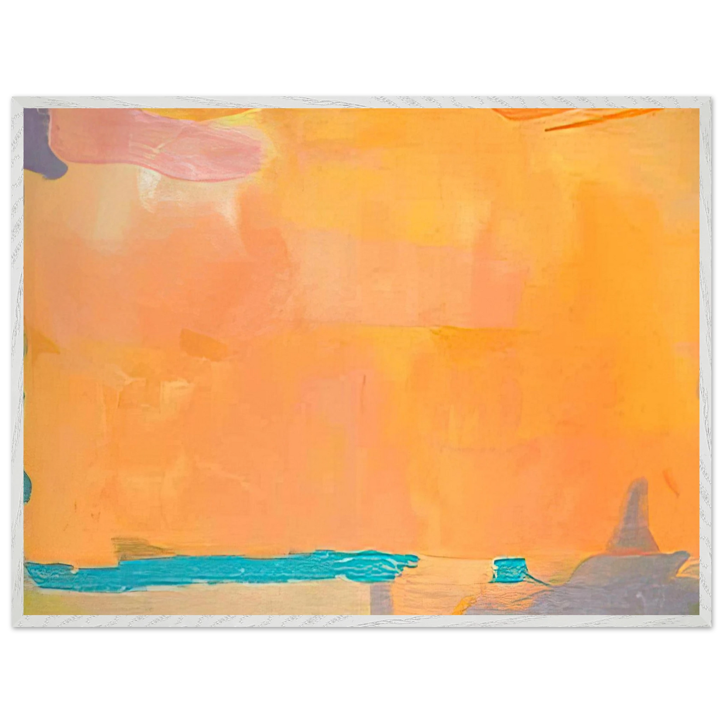 Helen Frankenthaler - Royal Fireworks - 1975 Wall art - 40x50 cm / 16x20 inches - Premium Wooden Framed Poster With Fine Art Paper-canvas - White frame