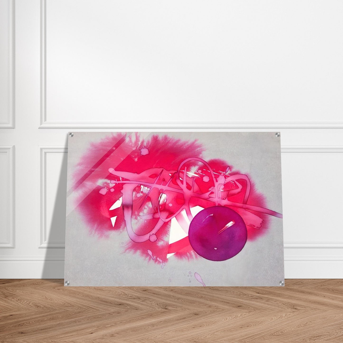 UNTITLED PURPLE CIRCLE - Luis Feito Acrylic Print - 70x100 cm / 28x40″ inches