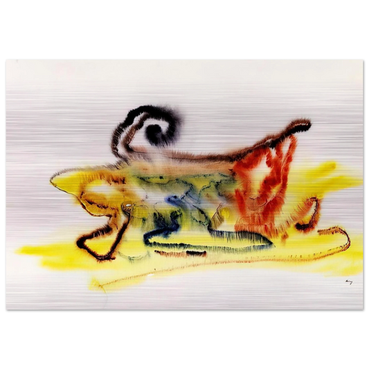Untitled - 1961 - Henri Michaux Brushed Aluminum Print - 70x100 cm / 28x40 inches | Henri Michaux Aluminum Print | Henri Michaux Prints