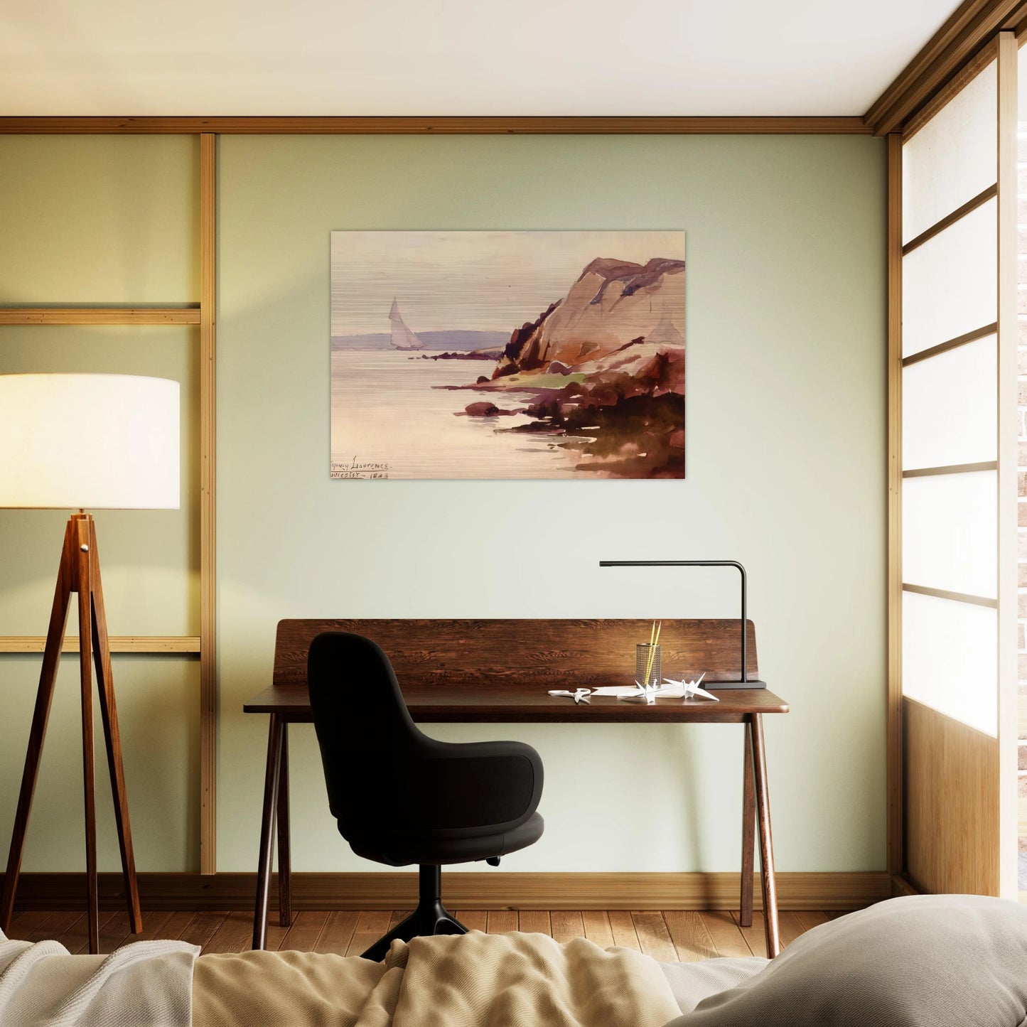 Sailing off Gloucester Coast - 1888 - Sydney Laurence Brushed Aluminum Print - 70x100 cm / 28x40 inches | Sydney Laurence Aluminum Print | Sydney Laurence Prints