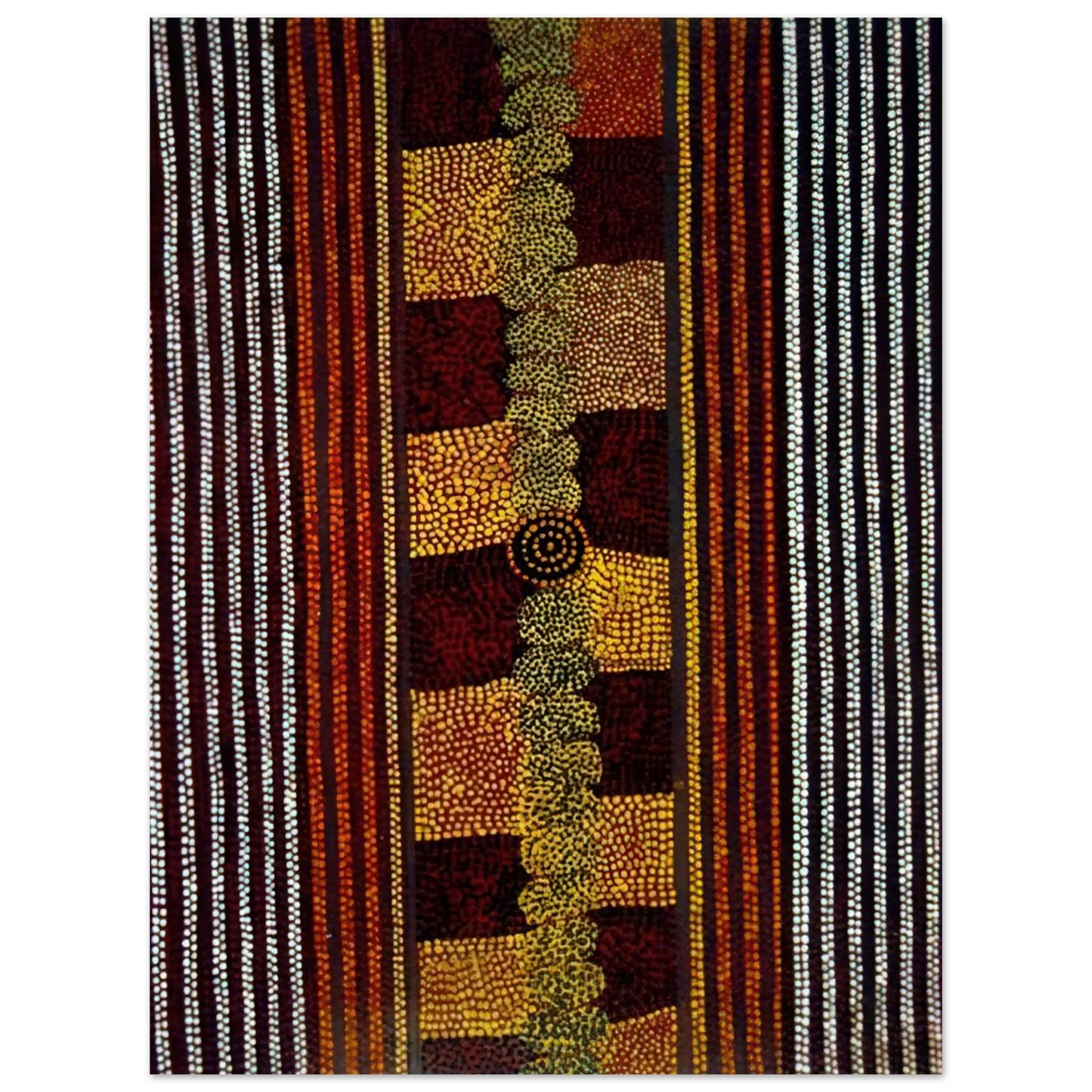 Clifford Possum Tjapaltjarri - Water Track Dreaming - 1981  75x100 cm / 30x40inches Fine Art Poster