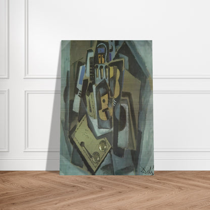 PIERROT AND GUITAR - Salvador Dali Brushed Aluminum Print - 70x100 cm / 28x40 inches | Salvador Dali Aluminum Print | Salvador Dali Prints