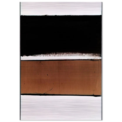 B-Walnut Stain - 1998 - Pierre Soulages Brushed Aluminum Print - 70x100 cm / 28x40 inches | Pierre Soulages Aluminum Print | Pierre Soulages Prints