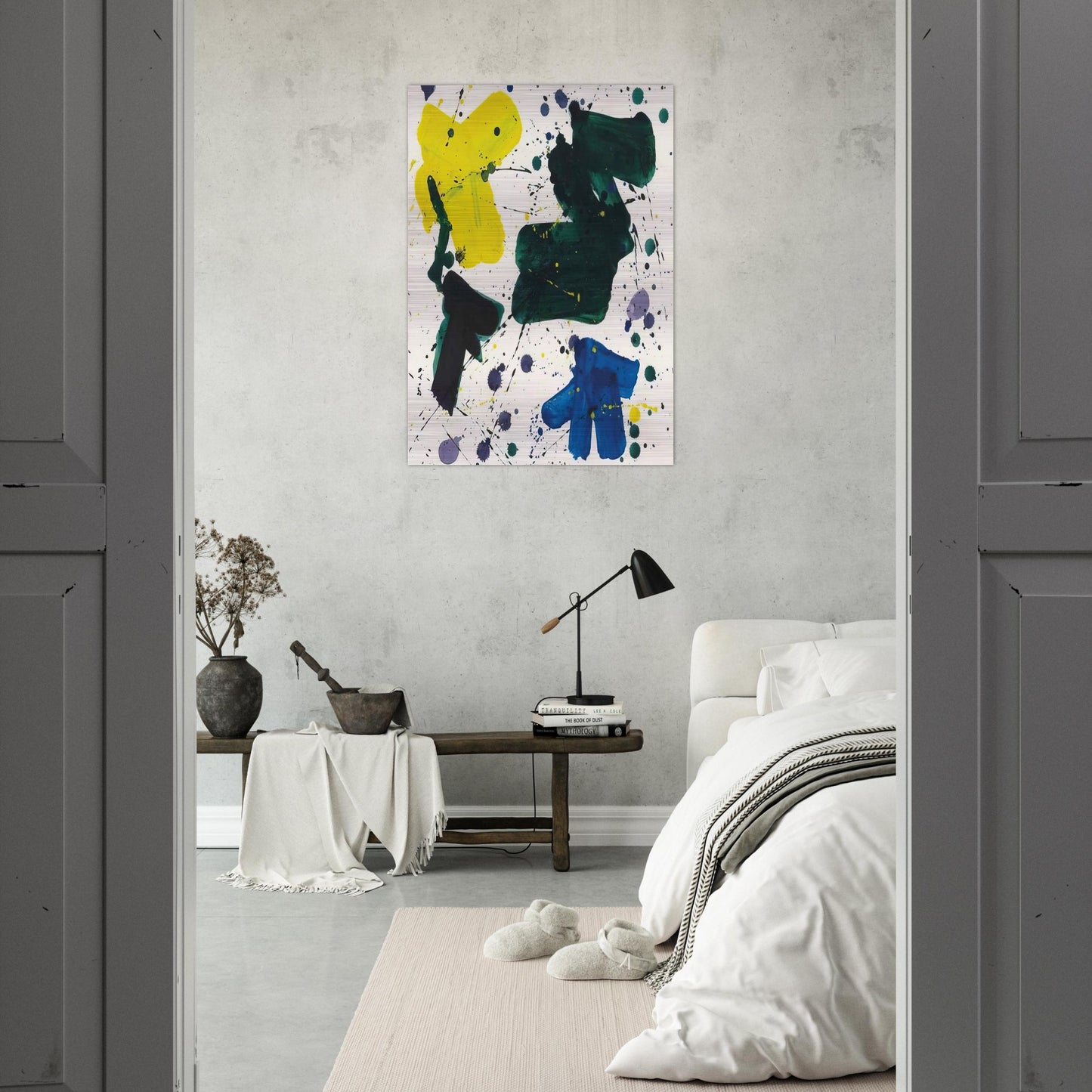 Untitled II - Sam Francis Brushed Aluminum Print - 70x100 cm / 28x40 inches | Sam Francis Aluminum Print | Sam Francis Prints