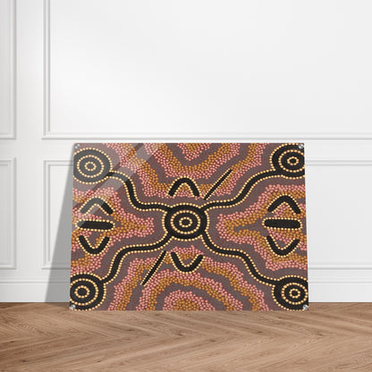 Untitled - 1980 - Clifford Possum Tjapaltjarri Acrylic Print - 70x100 cm / 28x40″ inches