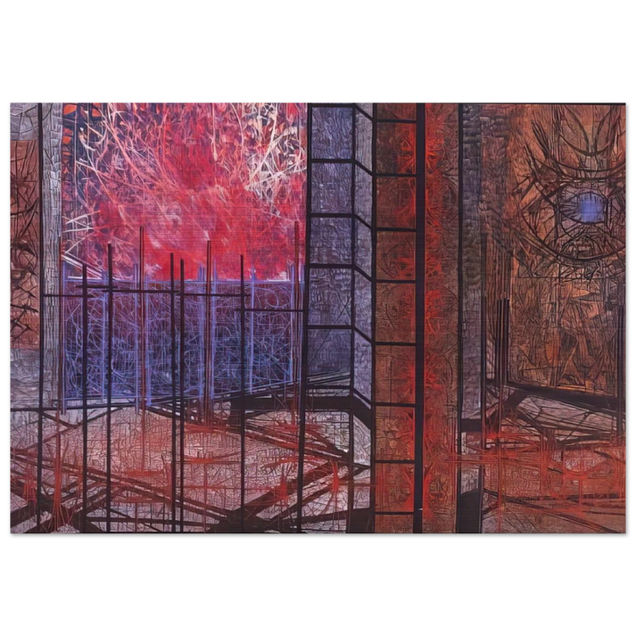 Chronicle - 1964 - Jimmy Ernst Brushed Aluminum Print - 70x100 cm / 28x40 inches | Jimmy Ernst Aluminum Print | Jimmy Ernst Prints