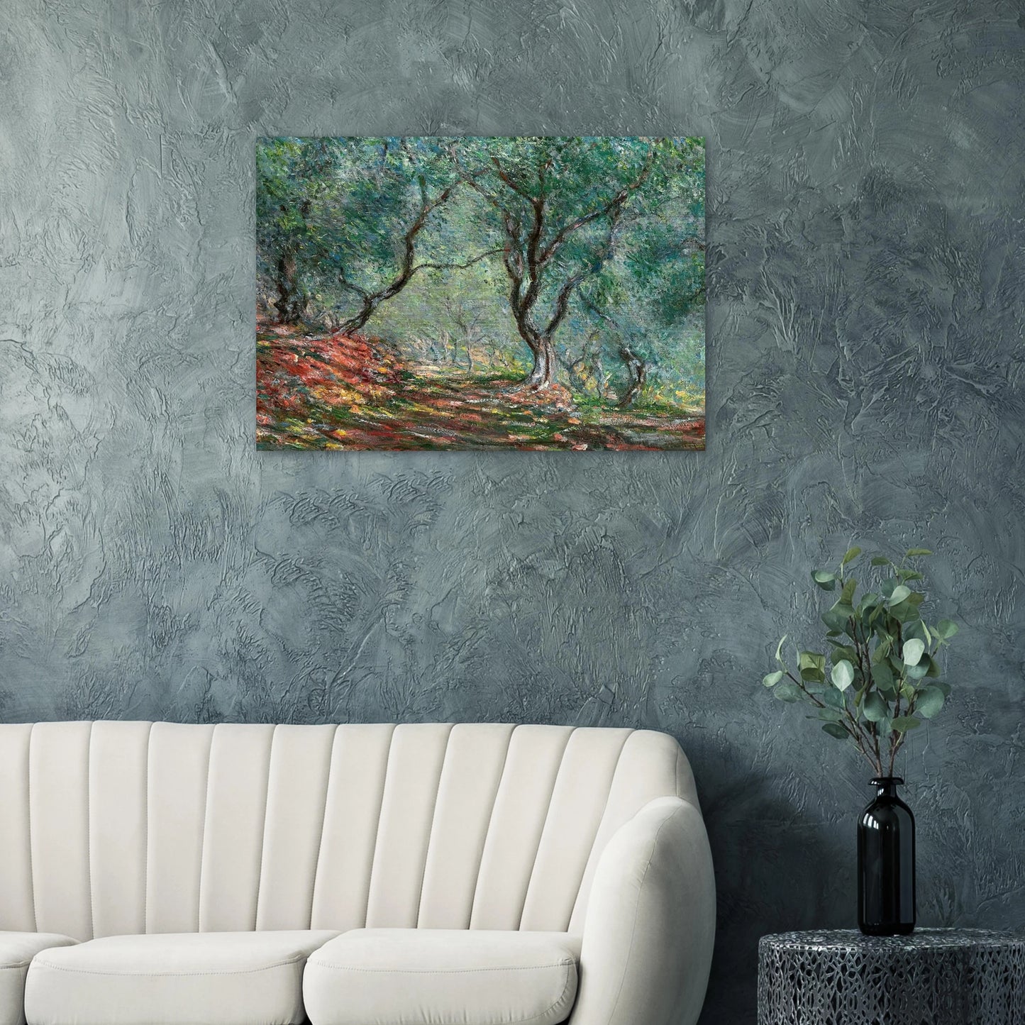 Olive Tree Wood in the Moreno Garden - claude monet Brushed Aluminum Print - 70x100 cm / 28x40 inches | claude monet Aluminum Print | claude monet Prints