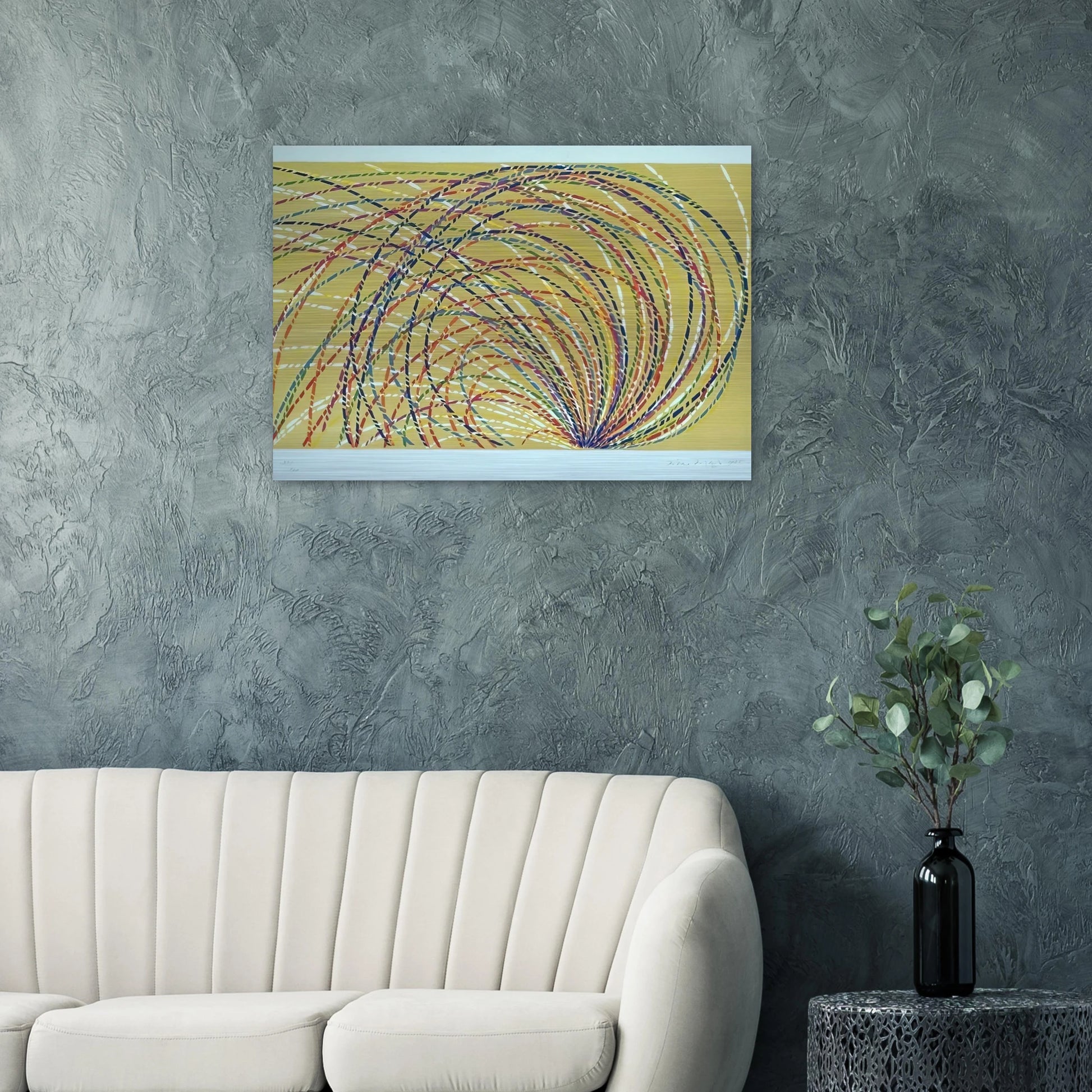 Aurora - 1985 - Piero Dorazio Brushed Aluminum Print - 70x100 cm / 28x40 inches | Piero Dorazio Aluminum Print | Piero Dorazio Prints
