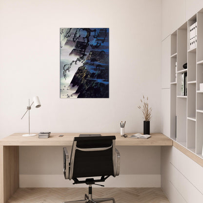 Sea Wind and Fog - Eyvind Earle Brushed Aluminum Print - 70x100 cm / 28x40 inches | Eyvind Earle Aluminum Print | Eyvind Earle Prints
