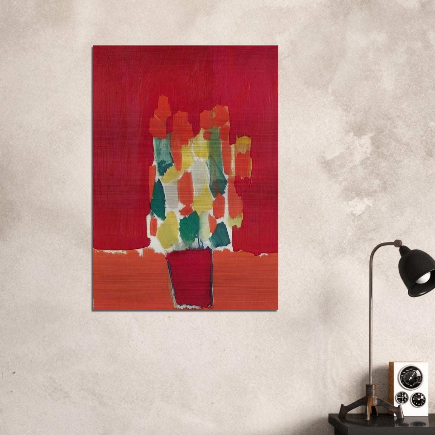Fleurs rouges - 1952 - Nicolas de Stael Brushed Aluminum Print - 70x100 cm / 28x40 inches | Nicolas de Stael Aluminum Print | Nicolas de Stael Prints
