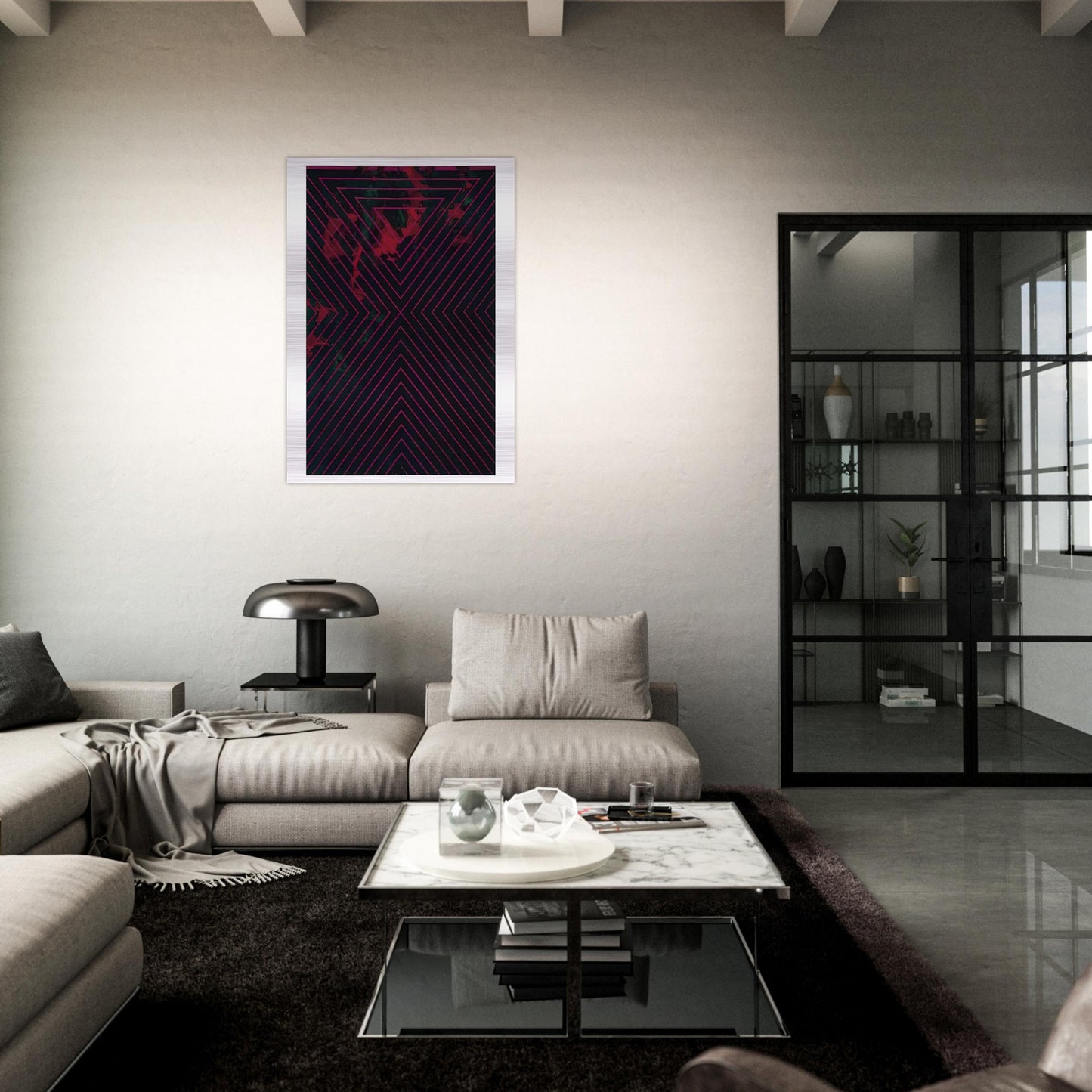 1418 1986 - Luis Feito Brushed Aluminum Print - 70x100 cm / 28x40 inches | Luis Feito Aluminum Print | Luis Feito Prints