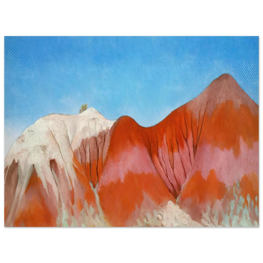 Georgia O'Keeffe - Series near abiquiu, New Mexico - Hills to the left Fine Art Poster