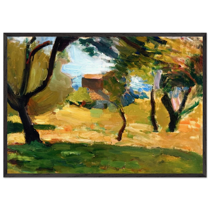 CORSICAN LANDSCAPE 1898 1 - Henri Matisse 70x100 cm / 28x40 inches Framed Art Print – Black Wooden Frame
