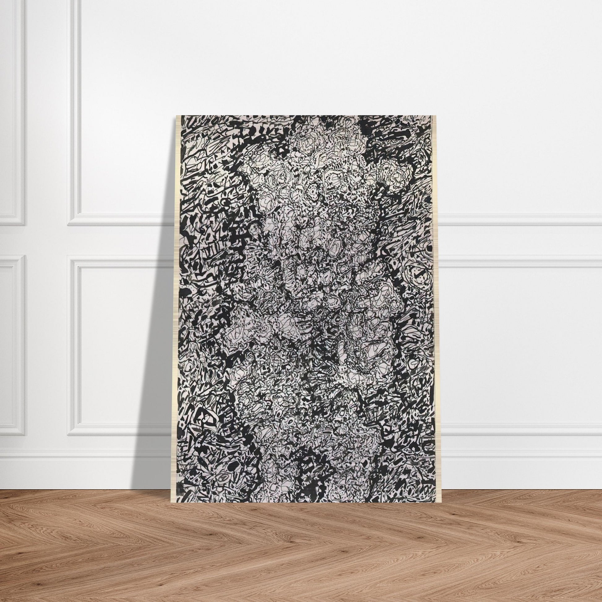 FIGURE WITH HAT IN A LANDSCAPE 1960 - Jean Dubuffet Brushed Aluminum Print - 70x100 cm / 28x40 inches | Jean Dubuffet Aluminum Print | Jean Dubuffet Prints