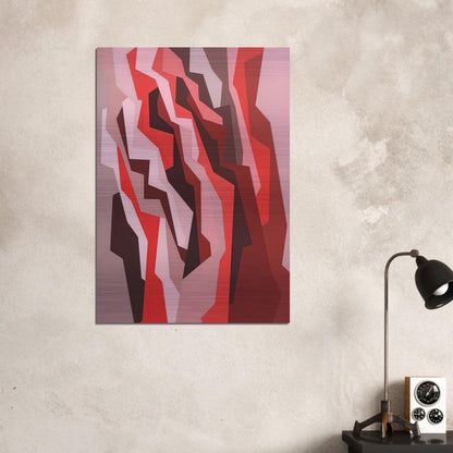 Orange, Red, Umber - 1958 - Karl Benjamin Brushed Aluminum Print - 70x100 cm / 28x40 inches | Karl Benjamin Aluminum Print | Karl Benjamin Prints