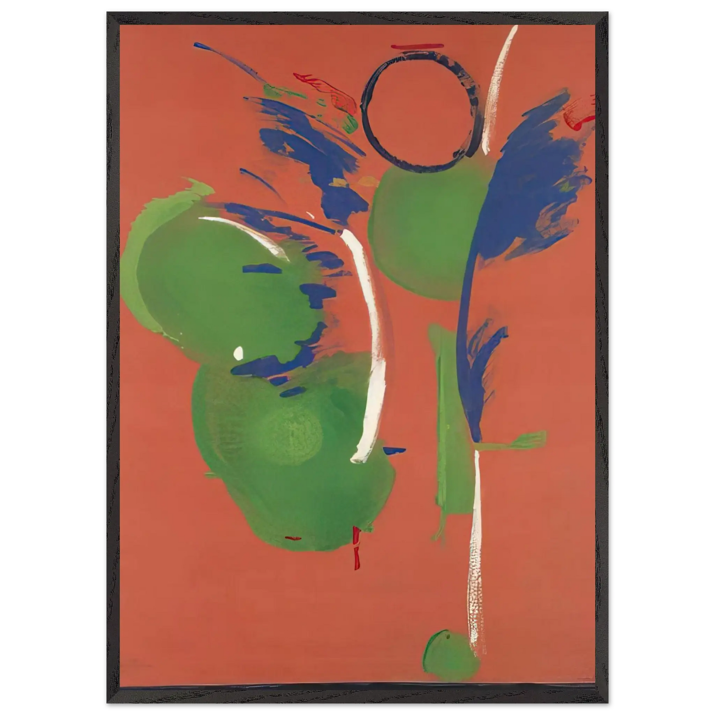 Helen Frankenthaler - Mary, Mary - 1987 Wall art - 40x50 cm / 16x20 Inches - Premium Wooden Framed Poster With Fine Art Paper - White frame