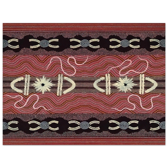 Clifford Possum Tjapaltjarri - Men's Initiation, Spider Dreaming - 1999  75x100 cm / 30x40inches Fine Art Poster