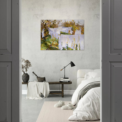 La Biancheria - John Singer Sargent Brushed Aluminum Print - 70x100 cm / 28x40 inches | John Singer Sargent Aluminum Print | John Singer Sargent Prints
