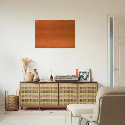 Untitled Orange Painting - Robert Ryman Brushed Aluminum Print - 70x100 cm / 28x40 inches | Robert Ryman Aluminum Print | Robert Ryman Prints