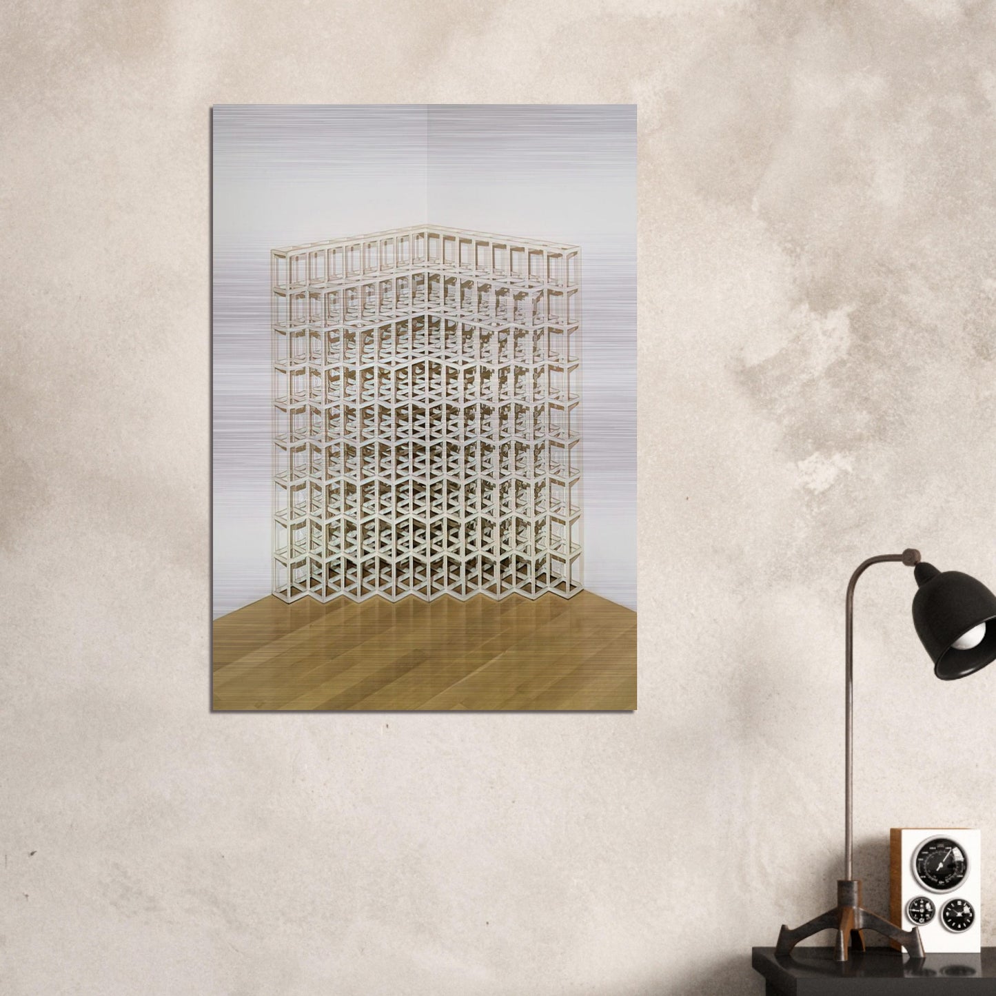 Corner Piece No. 2 - Sol LeWitt Brushed Aluminum Print - 70x100 cm / 28x40 inches | Sol LeWitt Aluminum Print | Sol LeWitt Prints