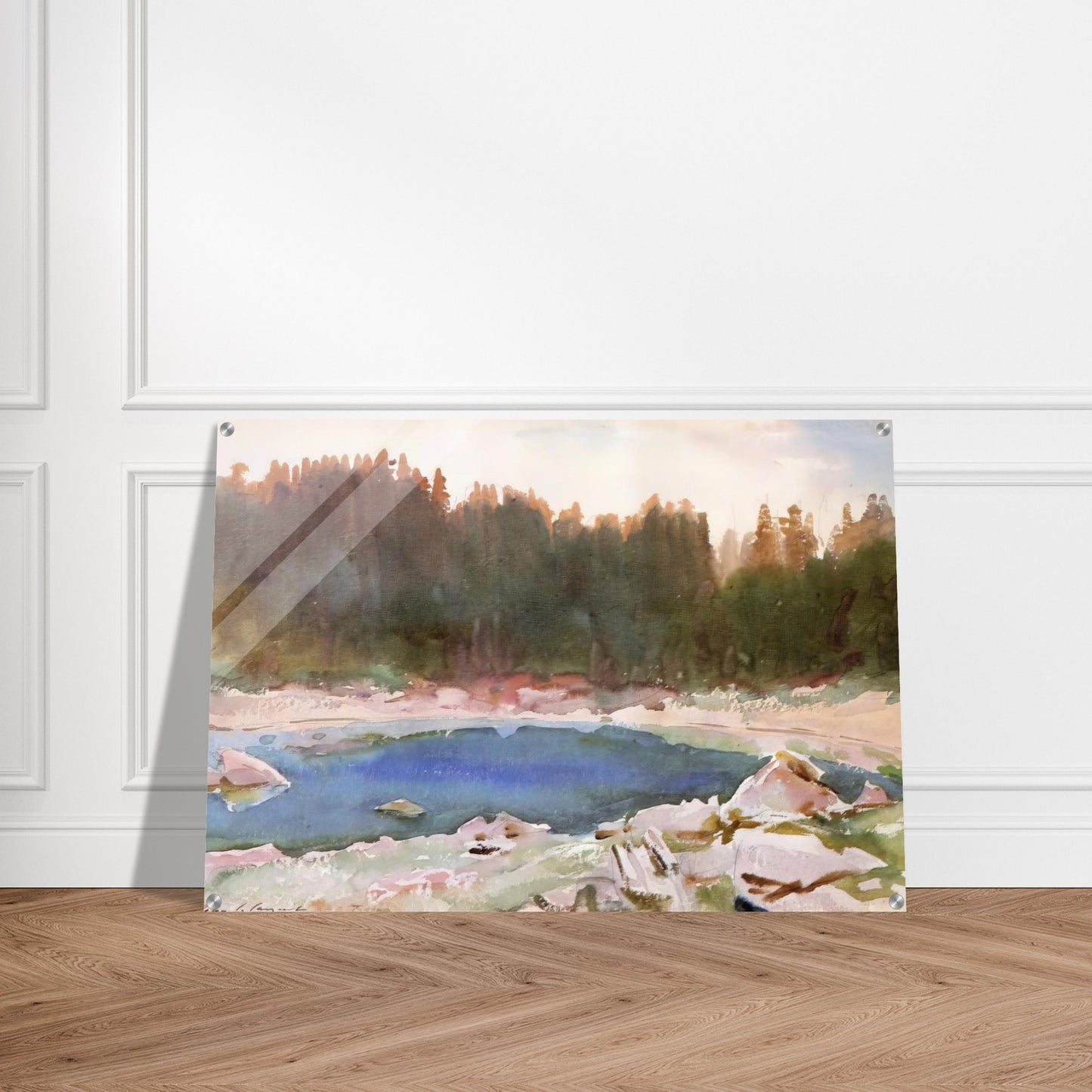 Lake in the Tyrol - John Singer Sargent Acrylic Print - 70x100 cm / 28x40″ inches | John Singer Sargent Wall Art | John Singer Sargent Prints