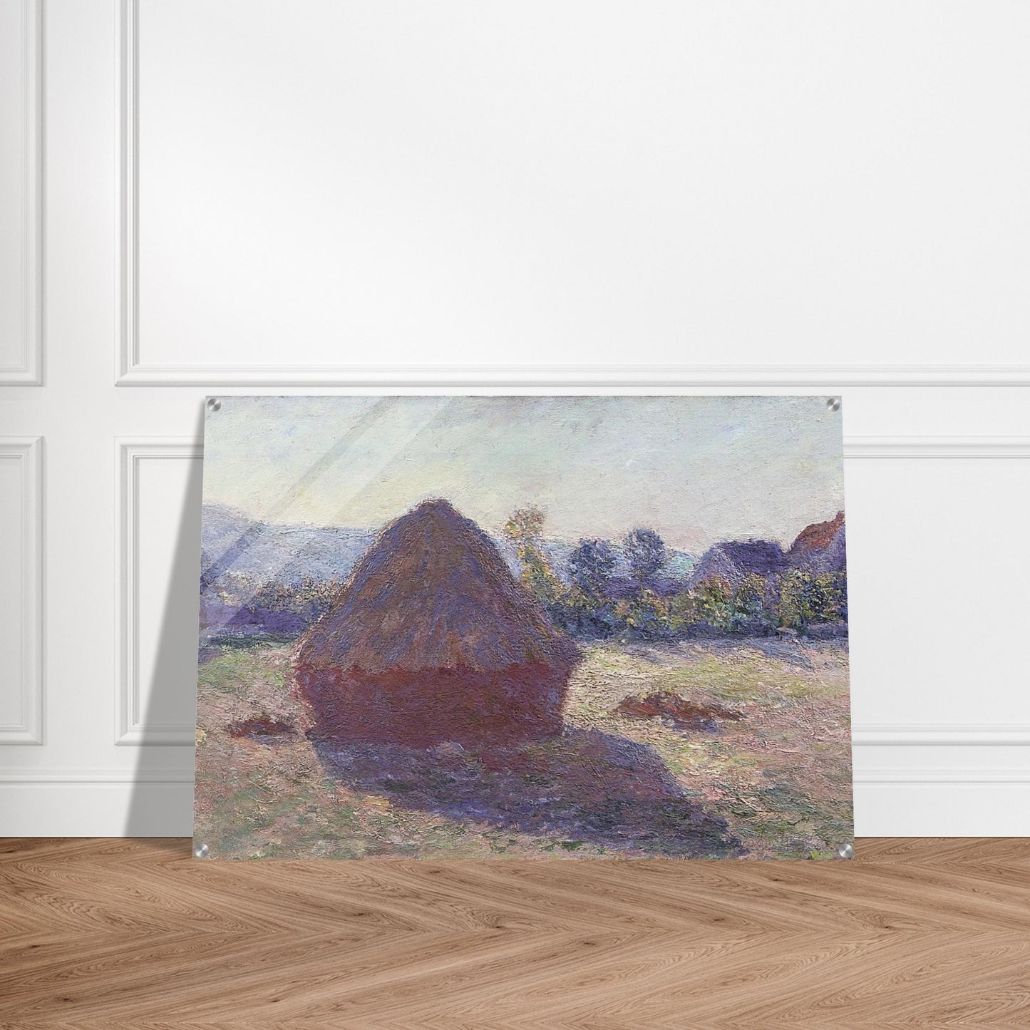 A Haystack in the Evening Sun - claude monet Acrylic Print - 70x100 cm / 28x40″ inches