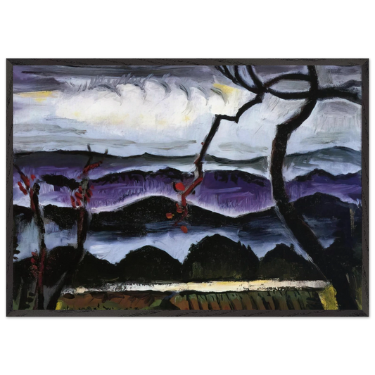 HILLS - Man Ray 70x100 cm / 28x40 inches Framed Art Print – Black Wooden Frame