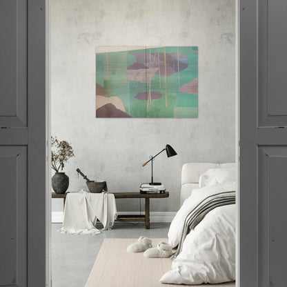 Young Bamboo Diptych - Abstract Expressionism - Kenzo Okada Brushed Aluminum Print - 70x100 cm / 28x40 inches | Kenzo Okada Aluminum Print | Kenzo Okada Prints