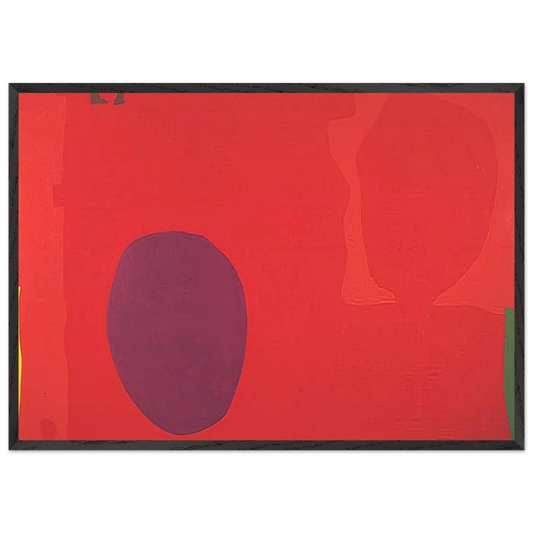 Cadmium with Violet Scarlet Emerald Lemon and Venetian - 1969 - Patrick Heron 70x100 cm / 28x40 inches Framed Art Print – Black Wooden Frame