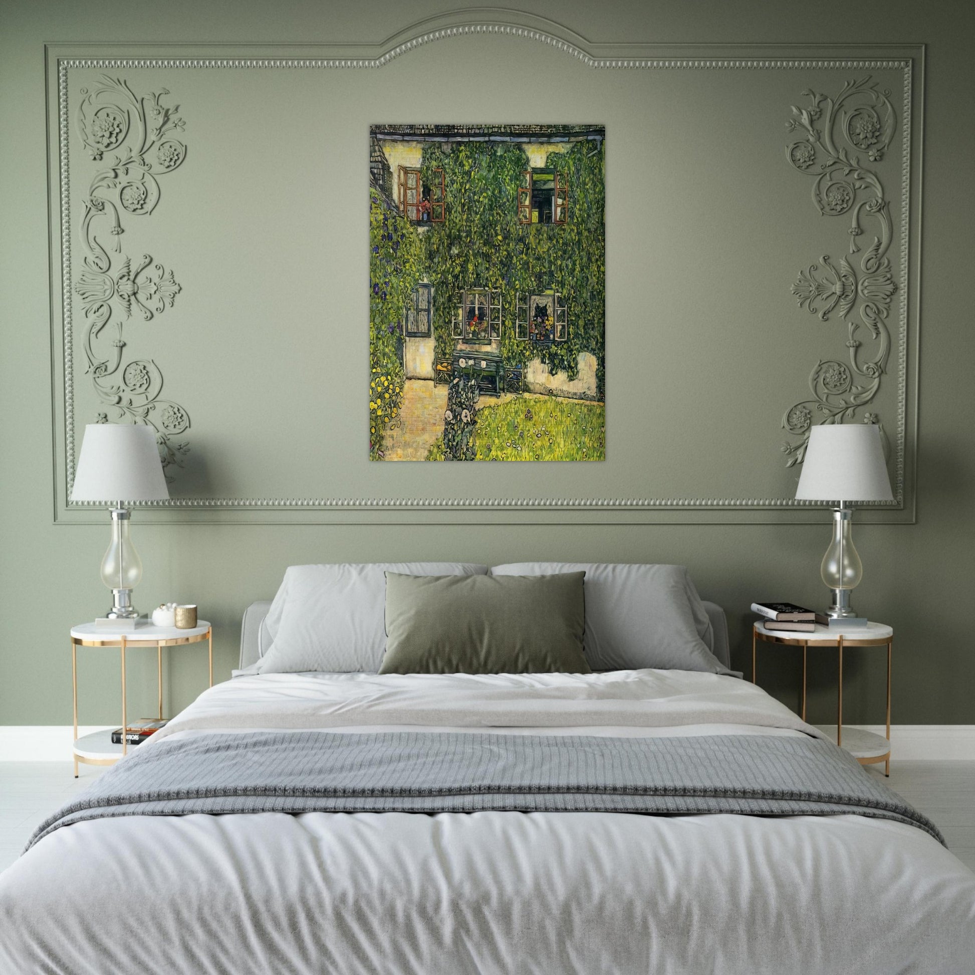 THE HOUSE OF GUARDABOSCHI - Gustav Klimt Brushed Aluminum Print - 70x100 cm / 28x40 inches | Gustav Klimt Aluminum Print | Gustav Klimt Prints