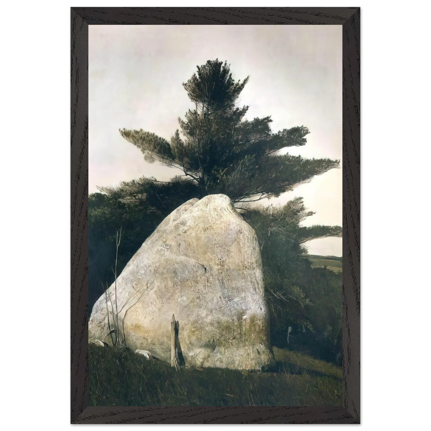 Andrew Wyeth - PENNSYLVANIA LANDSCAPE Wall Art - 30x40 cm / 12x16 inches - Premium Wooden Framed Poster With Fine Art Paper-canvas - White frame